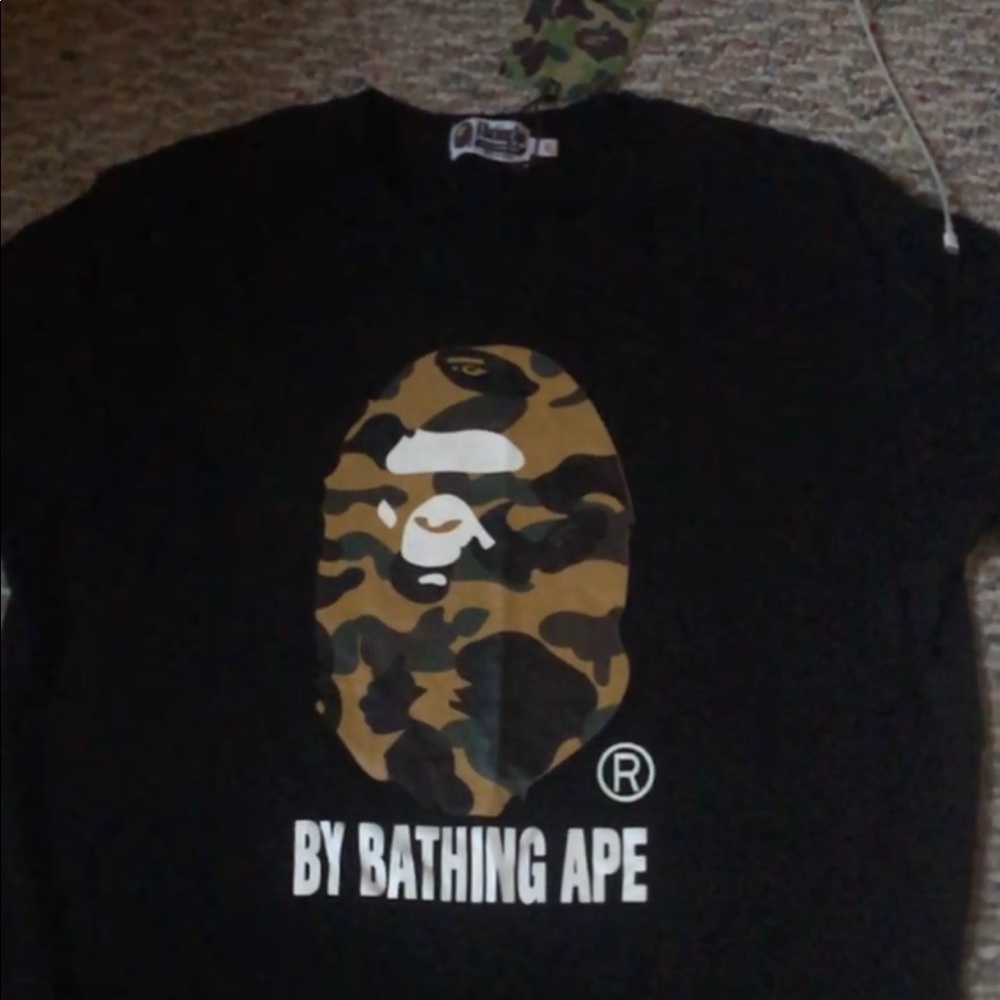 Bathing Ape Black Camo Tee